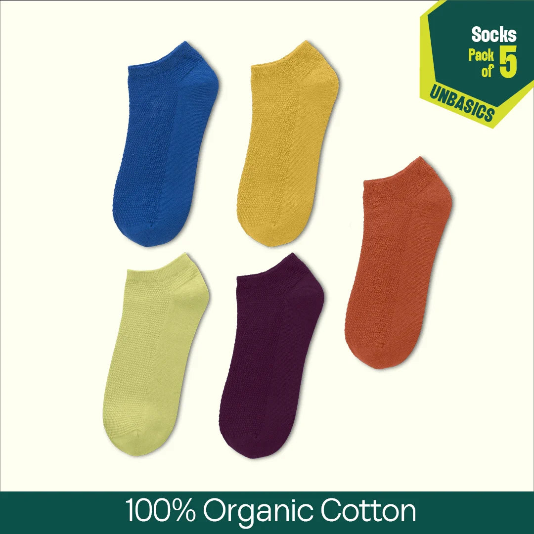 Dandelions! Unisex Socks, 100% Organic Cotton, Ankle Length, Pack of 5