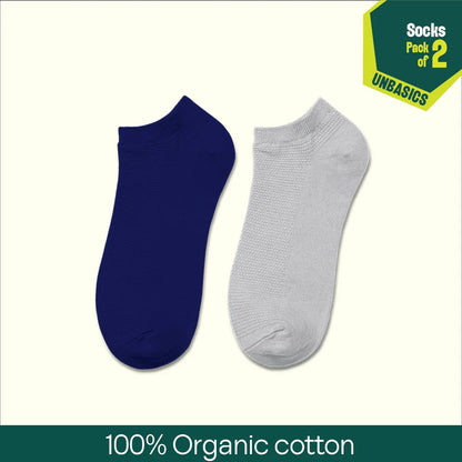Nightfall! Unisex Socks, 100% Organic Cotton, Ankle Length, Pack of 2