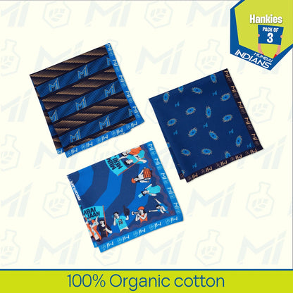 Aamchi Paltan! 100% Organic Cotton, Unisex Hankies, Pack of 3