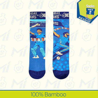 Game Changers! Unisex Socks, 100% Bamboo, Crew Length, Pack of 2