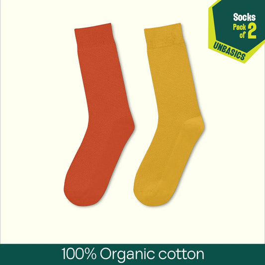 Dawn! Unisex Socks, 100% Organic Cotton, Crew Length, Pack of 2