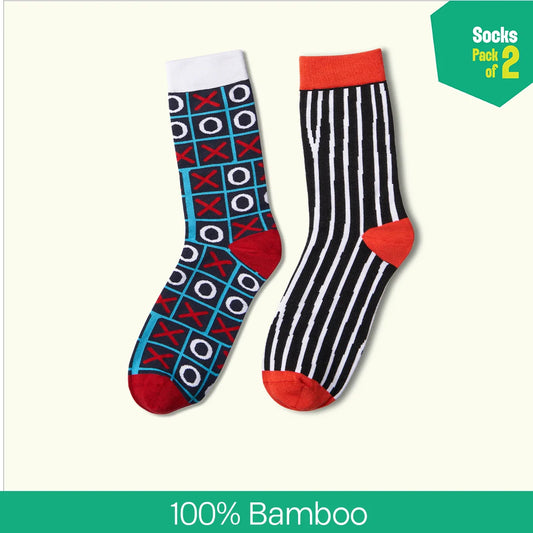 Tomatino! Unisex Socks, 100% Bamboo, Crew Length, Pack of 2