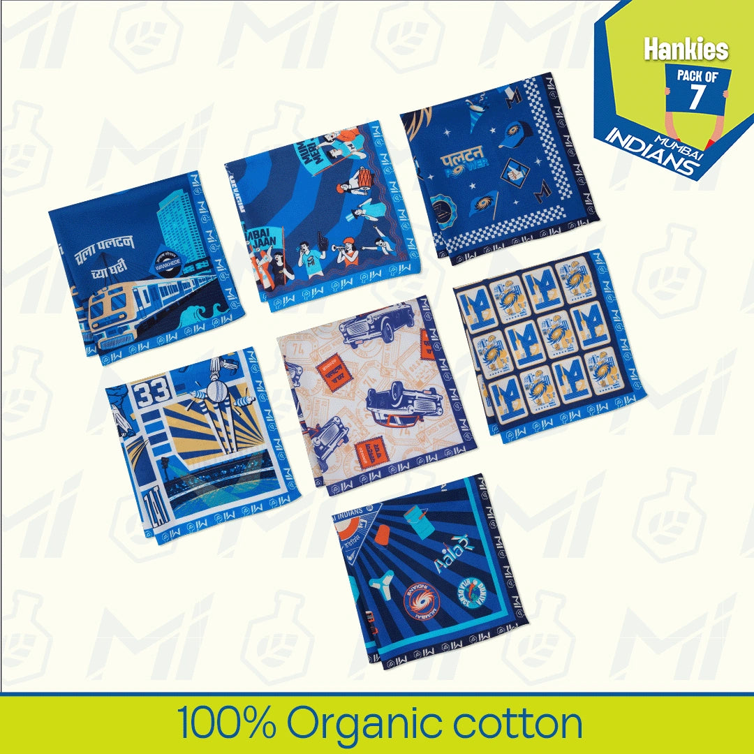 Game Face On! 100% Organic Cotton, Unisex Hankies, Pack of 7