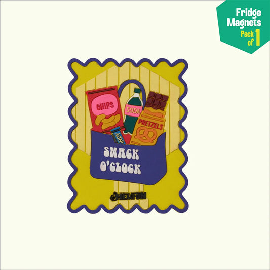 Snack O’ Clock! Fridge Magnets, Pack of 1