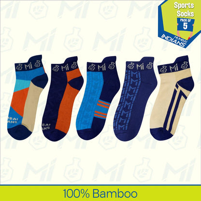 Power Workout! Unisex Socks, 100% Bamboo & Terry Made, Sports, Pack of 5