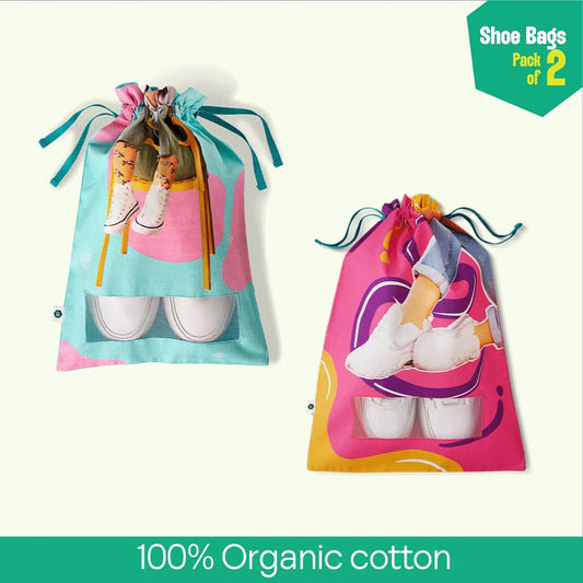 House Of Sneakers! Shoe Bags, 100% Organic Cotton, Pack of 2