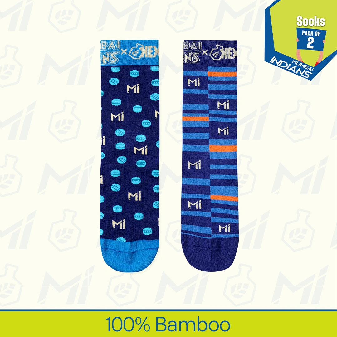 Built To Win! Unisex Socks, 100% Bamboo, Crew Length, Pack of 2