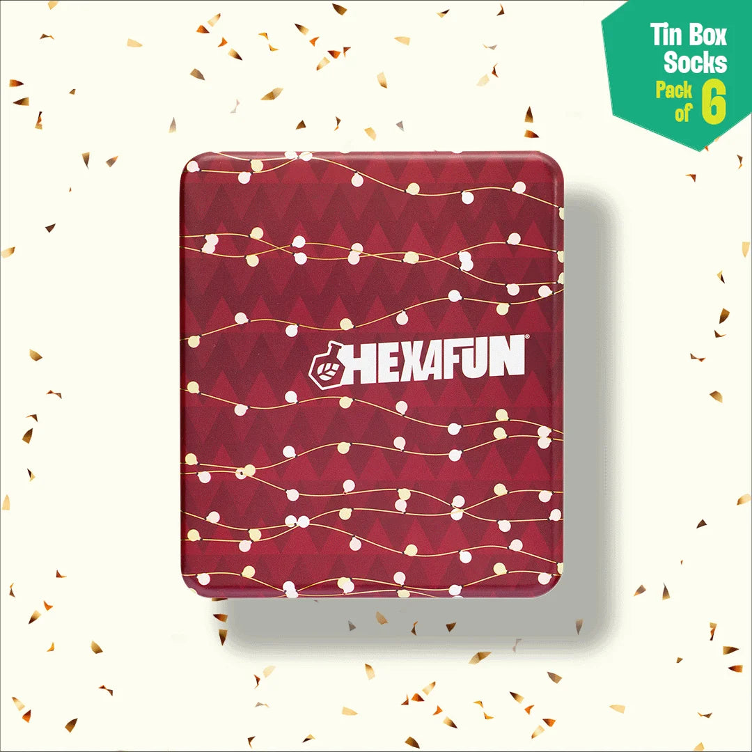 Sparklin' Hot! Tin Gift Box, Unisex Ankle Length, 100% Organic Cotton, Box Of 06