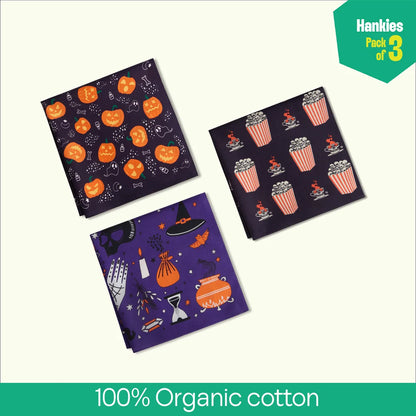 Hocus Pocus! Unisex Hankies, 100% Organic Cotton, Pack of 3