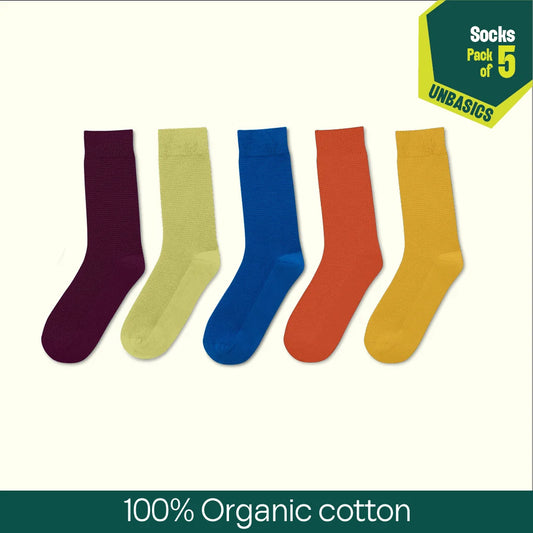 Dandelions! Unisex Socks, 100% Organic Cotton, Crew Length, Pack of 5