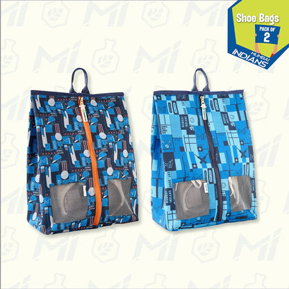 Bleed Blue! 100% Recycled Fabric, Unisex Shoe Bags, Pack of 2