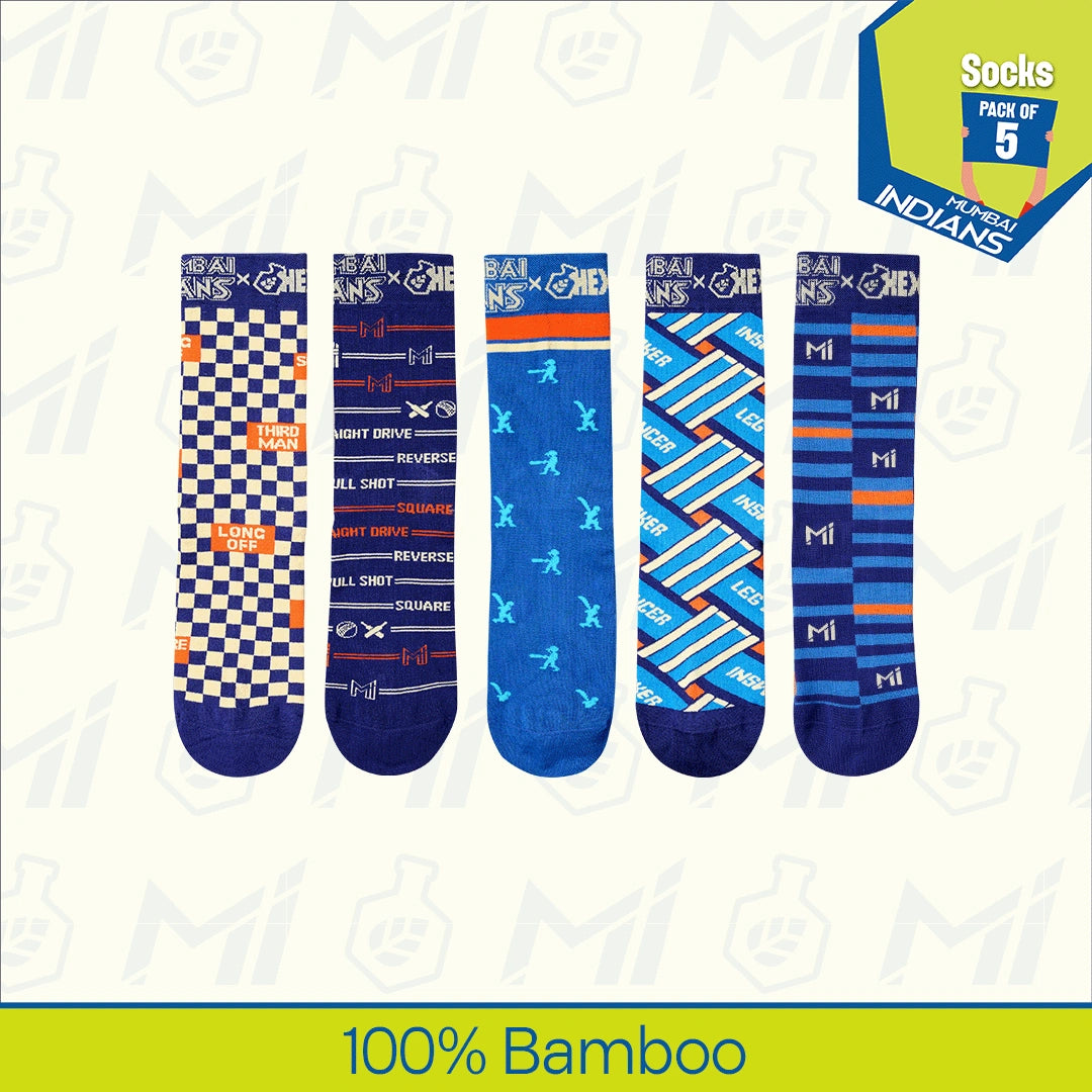 Stadium Slay! Unisex Socks, 100% Bamboo, Crew Length, Pack of 5