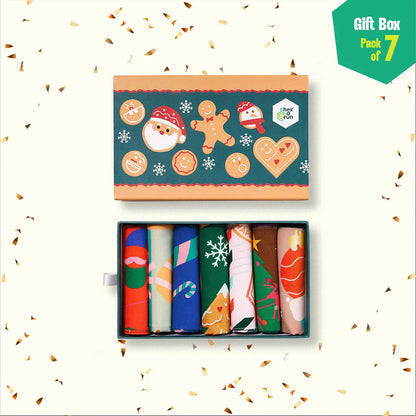 Ginger Goodies! Unisex Hankies, 100% Organic Cotton, Gift Box of 7