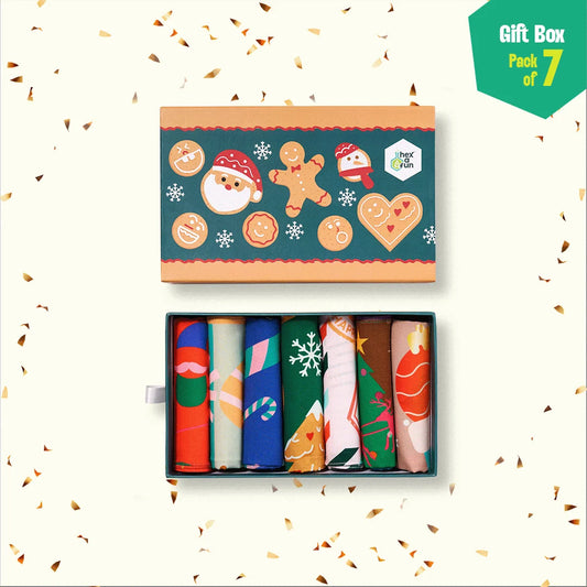 Ginger Goodies! Unisex Hankies, 100% Organic Cotton, Gift Box of 7