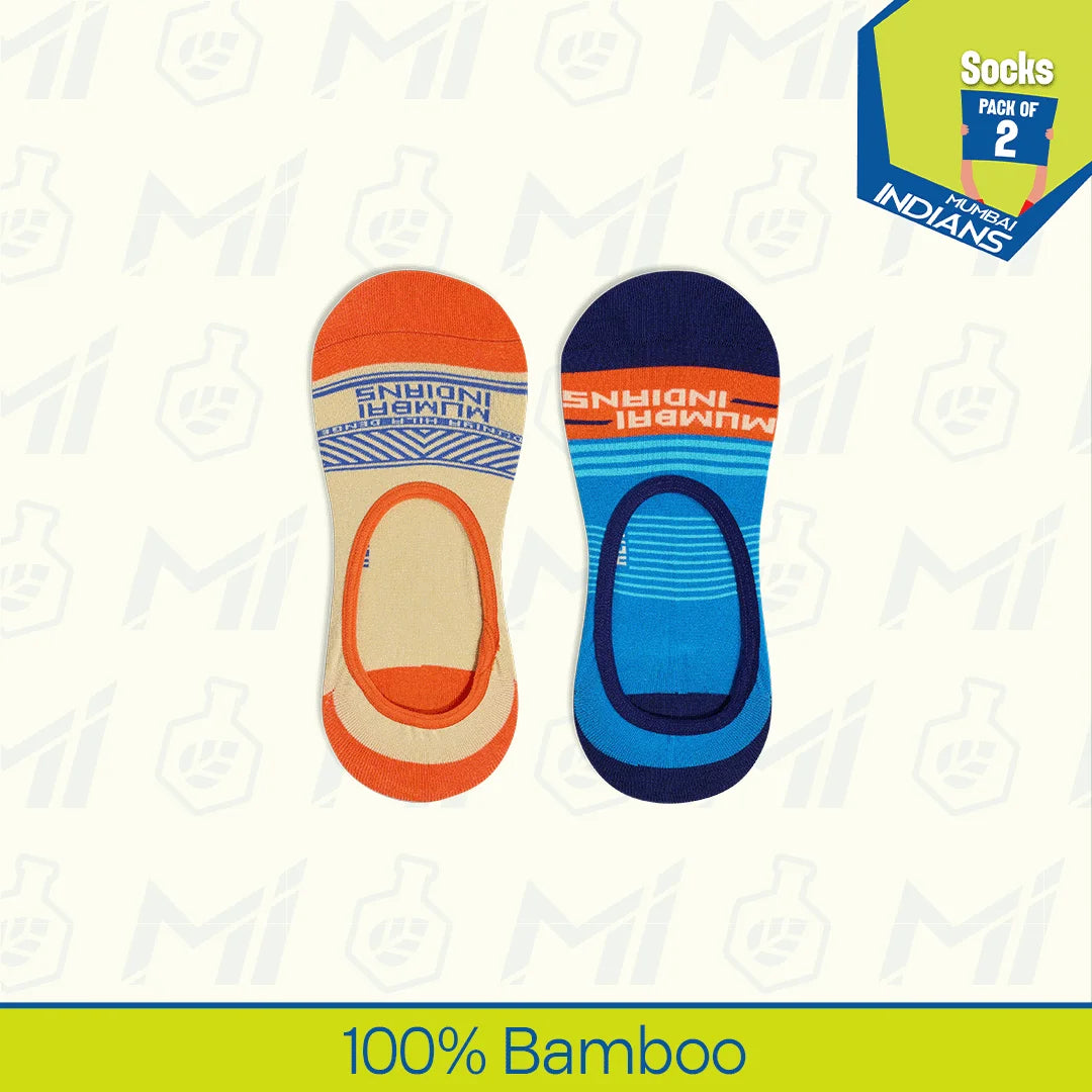 MI Maniac! Unisex Socks, 100% Bamboo, No Show, Pack of 2