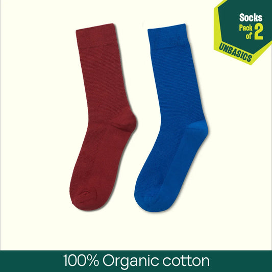 Berry Picking! Unisex Socks, 100% Organic Cotton, Crew Length, Pack of 2