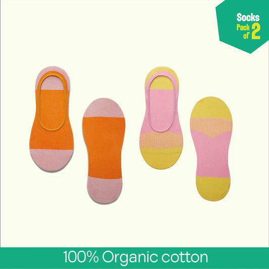 Lines Don't Lie! Unisex Socks, 100% Organic Cotton, No Show, Pack of 2