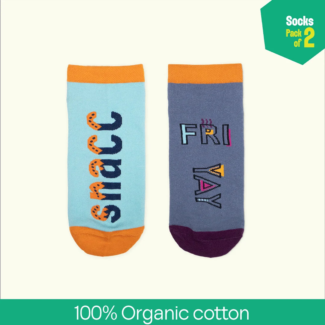 Wordle! Unisex Socks, 100% Organic Cotton, Ankle Length, Pack of 2