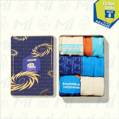 One Family! Tin Gift Box, Unisex Sports Socks, 100% Bamboo & Terry Made, Box of 6