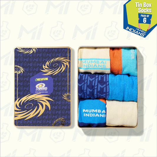 One Family! Tin Gift Box, Unisex Sports Socks, 100% Bamboo & Terry Made, Box of 6