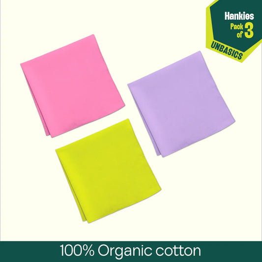 Candy Land! Unisex Hankies, 100% Organic Cotton, Pack of 3