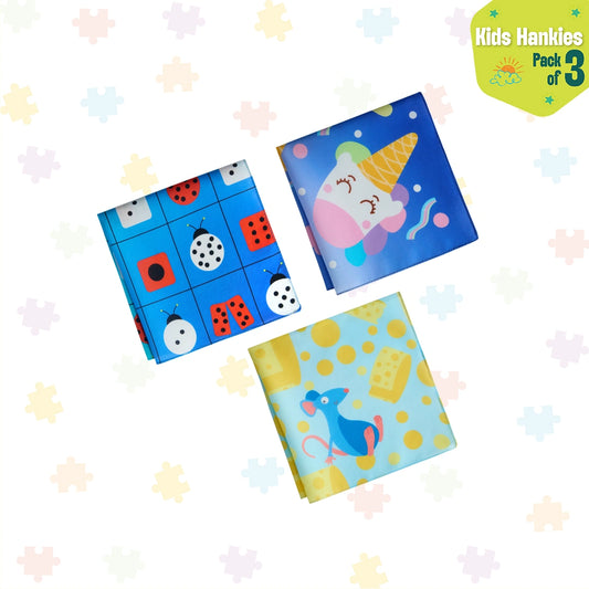 Playstation! Unisex Kid's Hankies, 100% Organic Cotton, Pack of 3