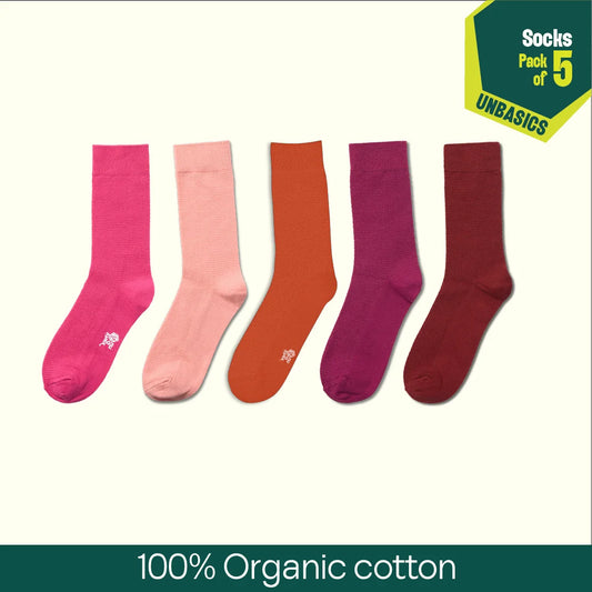 Mysterious! Unisex Socks, 100% Organic Cotton, Crew Length, Pack of 5