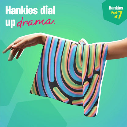 ASAP! As Abstract As Possible! Unisex Hankies, 100% Organic Cotton, Pack of 7