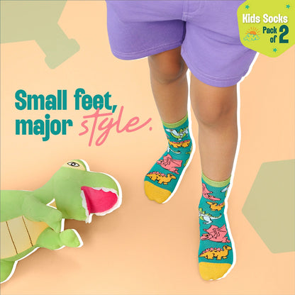 Dragon Tales! Unisex Kid's Socks, 100% Bamboo, Crew Length, Pack of 3