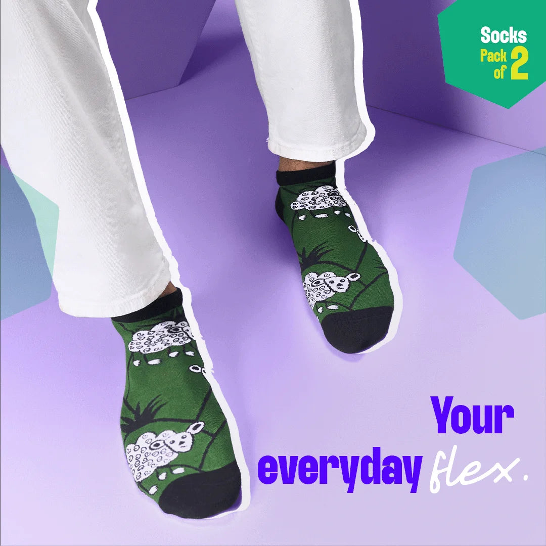 Black Matters! Unisex Socks, 100% Bamboo, Ankle Length, Pack of 2