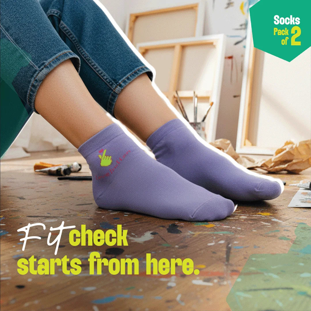 Flirty Vibes! Unisex Socks, 100% Organic Cotton, High Ankle Length, Pack of 2
