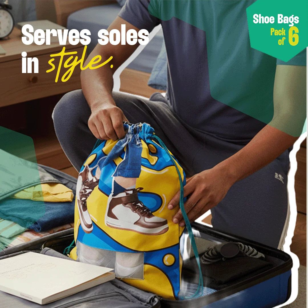 The Walking Company! Shoe Bags, 100% Organic Cotton, Pack of 6