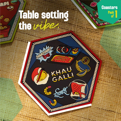 Khau Galli AF! Coasters, Pack of 1