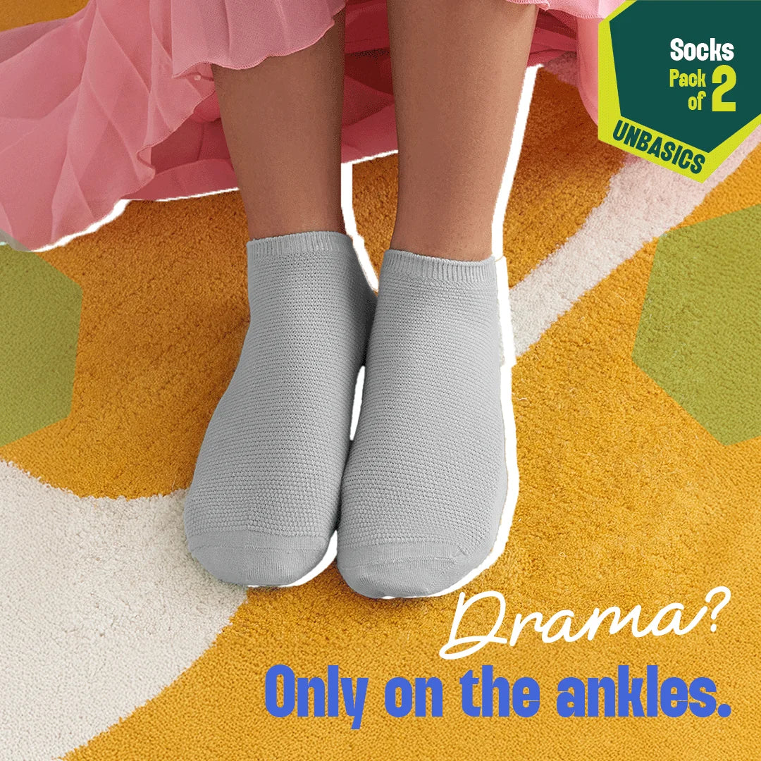 Nightfall! Unisex Socks, 100% Organic Cotton, Ankle Length, Pack of 2