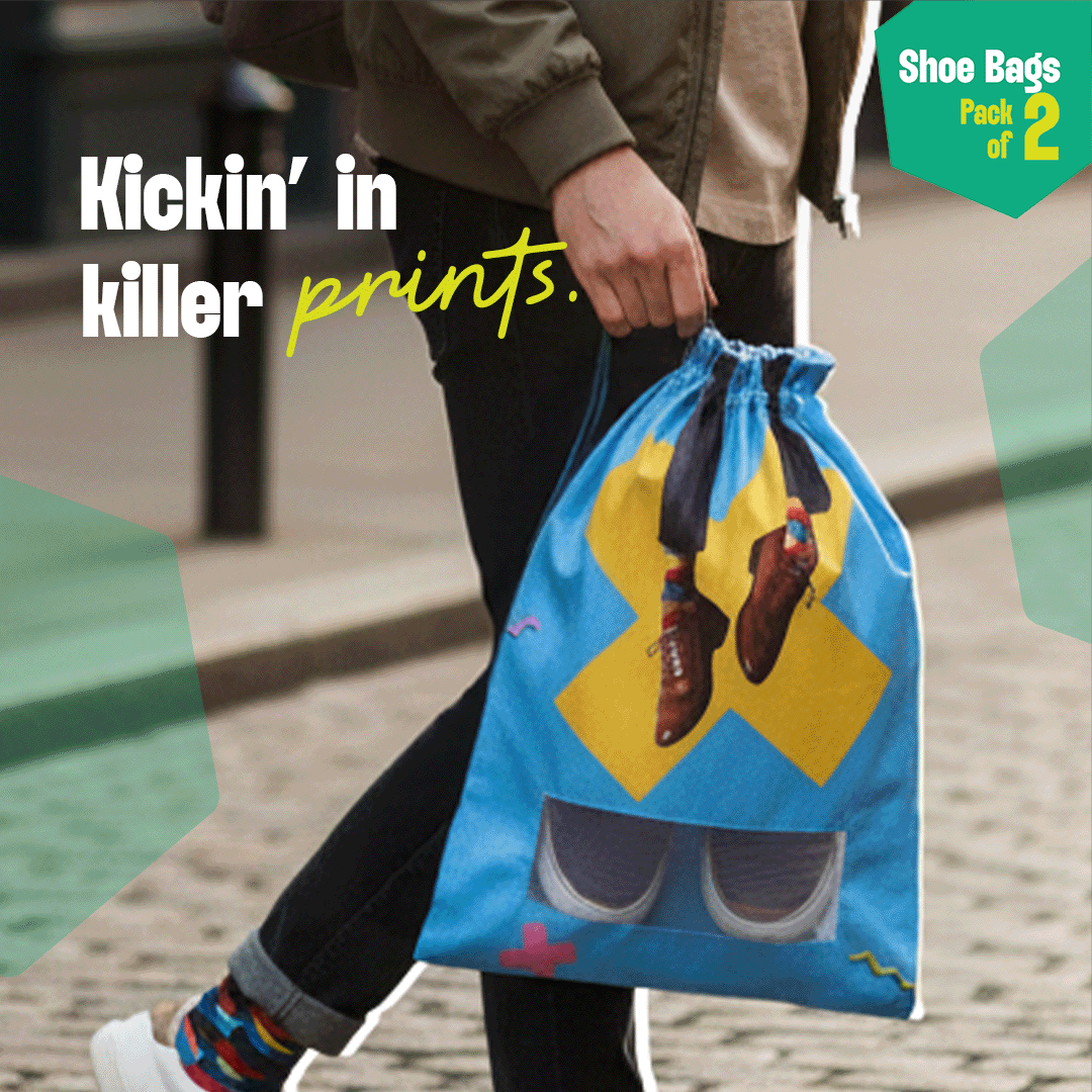 Boot-camp! Shoe Bags, 100% Organic Cotton, Pack of 2