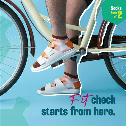 Fun Duo! Unisex Socks, 100% Organic Cotton, Ankle Length, Pack of 2