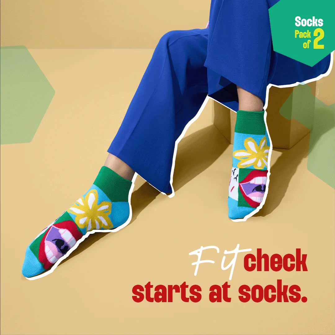 Pop Culture! Unisex Socks, 100% Bamboo, Ankle Length, Pack of 2