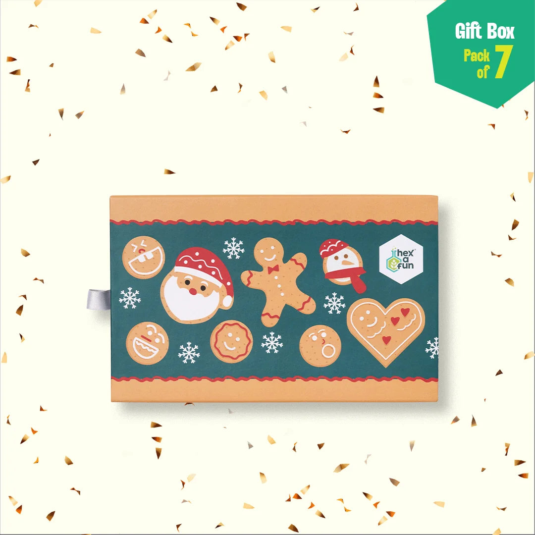 Ginger Goodies! Unisex Hankies, 100% Organic Cotton, Gift Box of 7