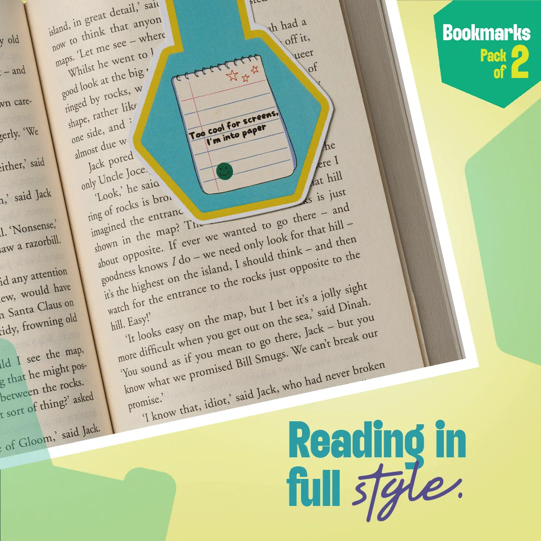 Old school geek! Bookmarks, Pack of 2