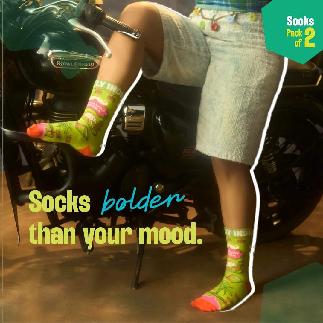 Gedi Gang! Unisex Socks, 100% Bamboo Made, Crew Length, Pack of 2