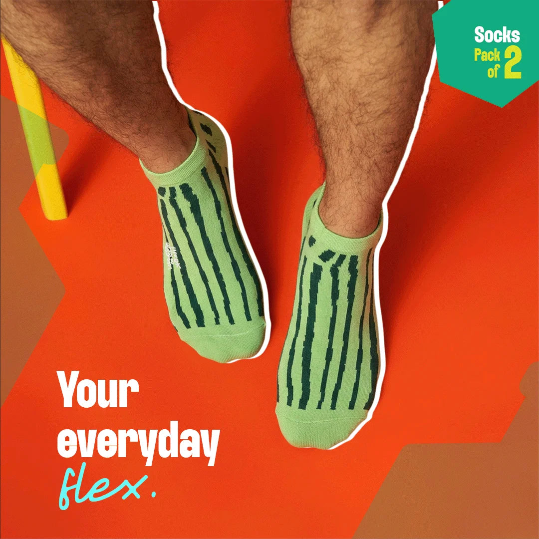 Sensing A Pattern! Unisex Socks, 100% Organic Cotton, Ankle Length, Pack of 2
