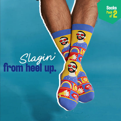 Bold & Proud! Unisex Socks, 100% Organic Cotton, Crew Length, Pack of 2