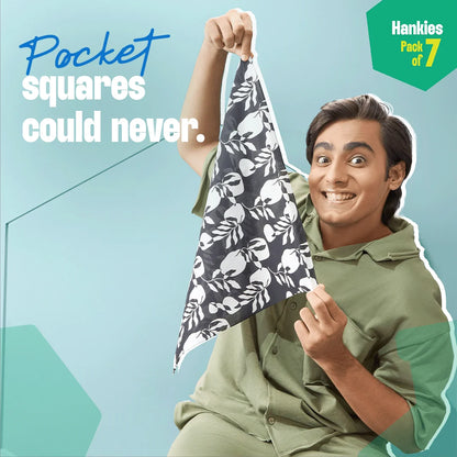 Blacklisted! Small Unisex Hankies, 100% Organic Cotton, Pack of 3