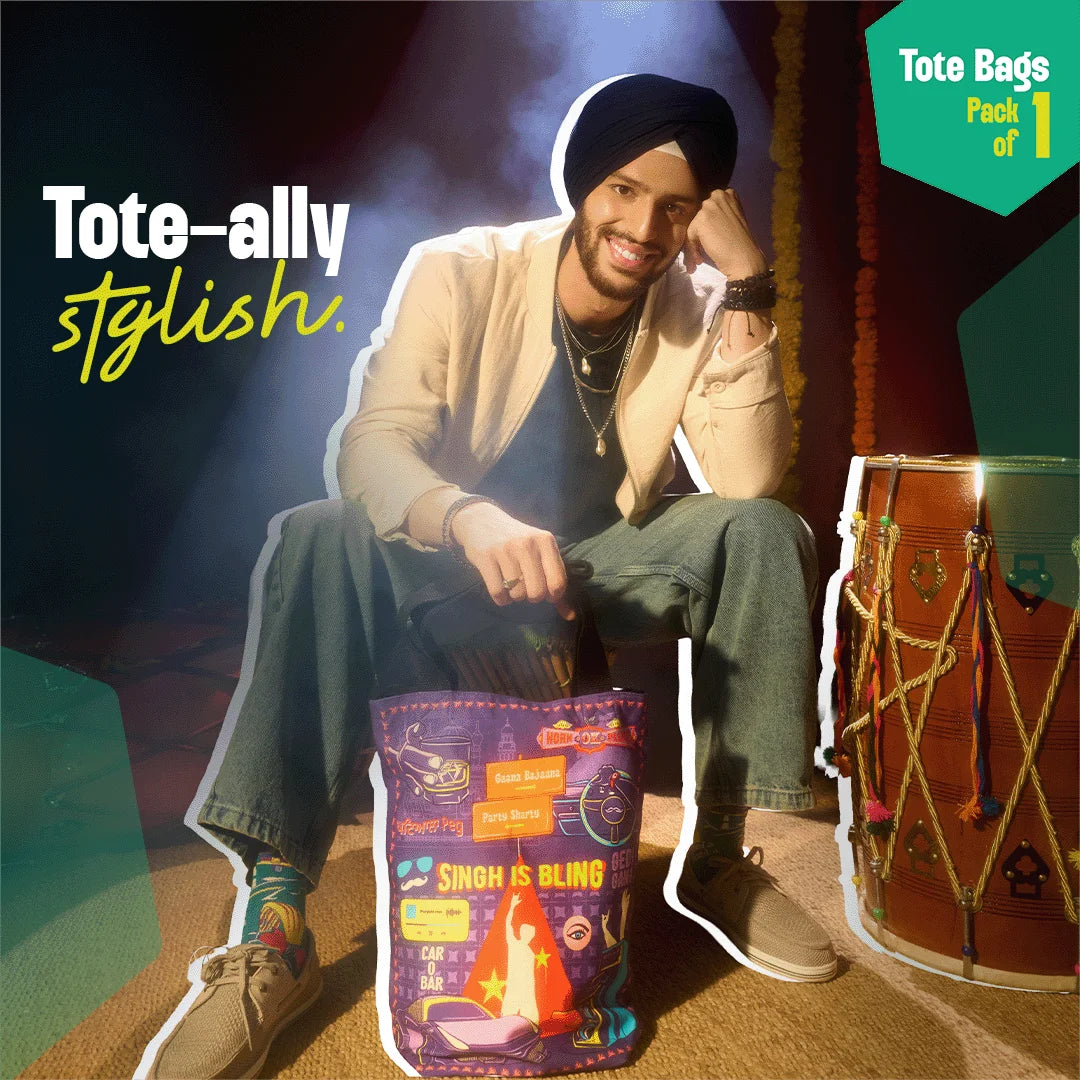 Singh Is Bling! Canvas Tote Bag, 100% Organic Cotton, Pack of 1