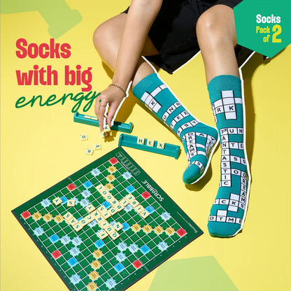 Game On! Unisex Socks, 100% Bamboo, Crew Length, Pack of 2