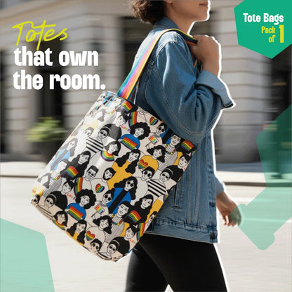 Celebrate Love! Canvas Tote Bags, 100% Organic Cotton, Pack of 1