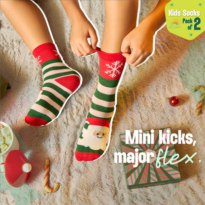 Christmas Story! Unisex Kid's Socks, 100% Bamboo, Crew Length, Pack of 2
