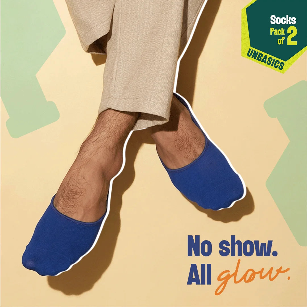 Electrified! Unisex Socks, 100% Organic Cotton, No Show, Pack of 2