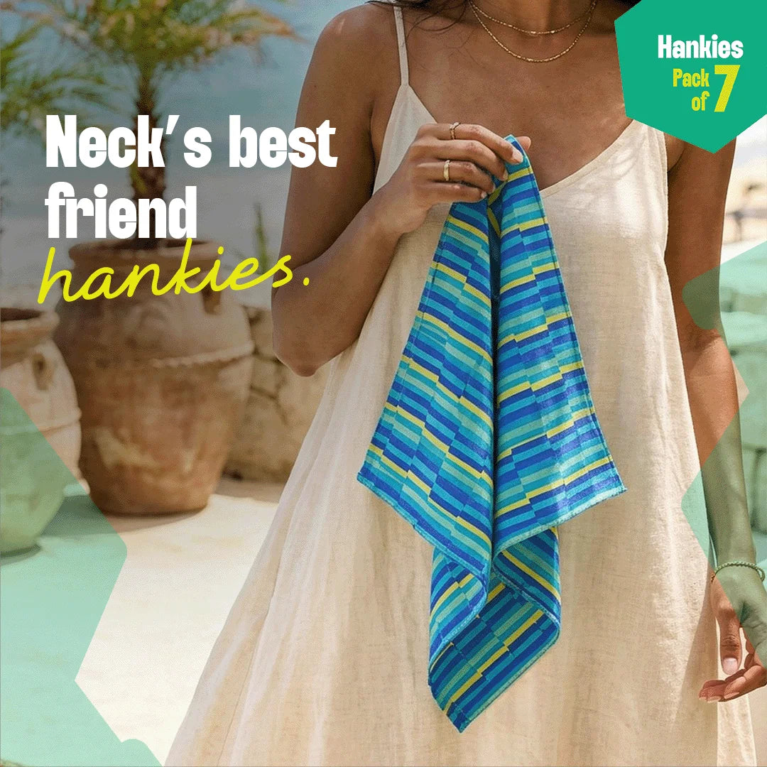 Digital Detox! Unisex Hankies, 100% Organic Cotton, Pack of 7