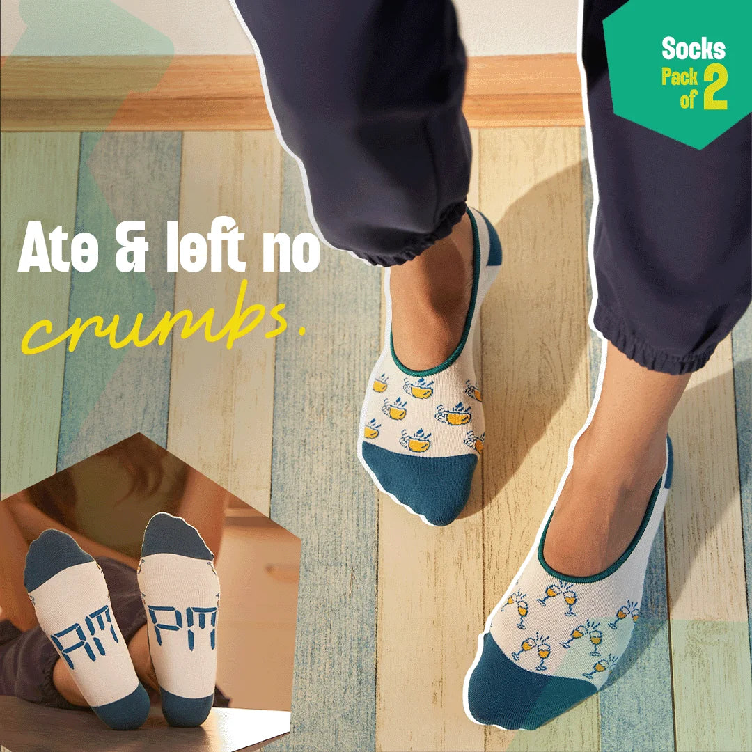 Vibe Check! Unisex Socks, 100% Organic Cotton, No Show, Pack of 2